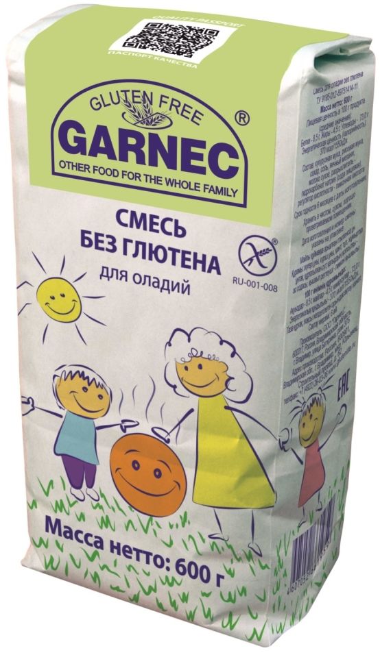 Смесь для выпечки Garnec Для оладий без глютена 600г