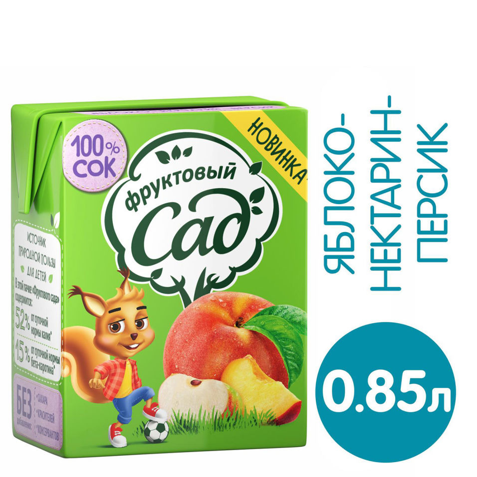 Сок Фруктовый Сад Яблоко Нектарин Персик 200мл