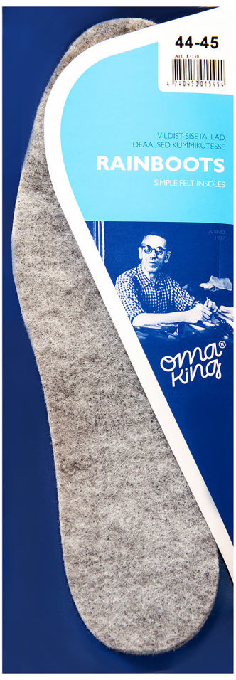 Стельки OmaKing Rainboots теплые р.44-45
