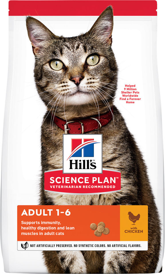 Сухой корм для кошек Hills Sience Plan Optimal Care с курицей 10кг Сухой корм для кошек Hills Sience Plan Optimal Care с курицей 10кг