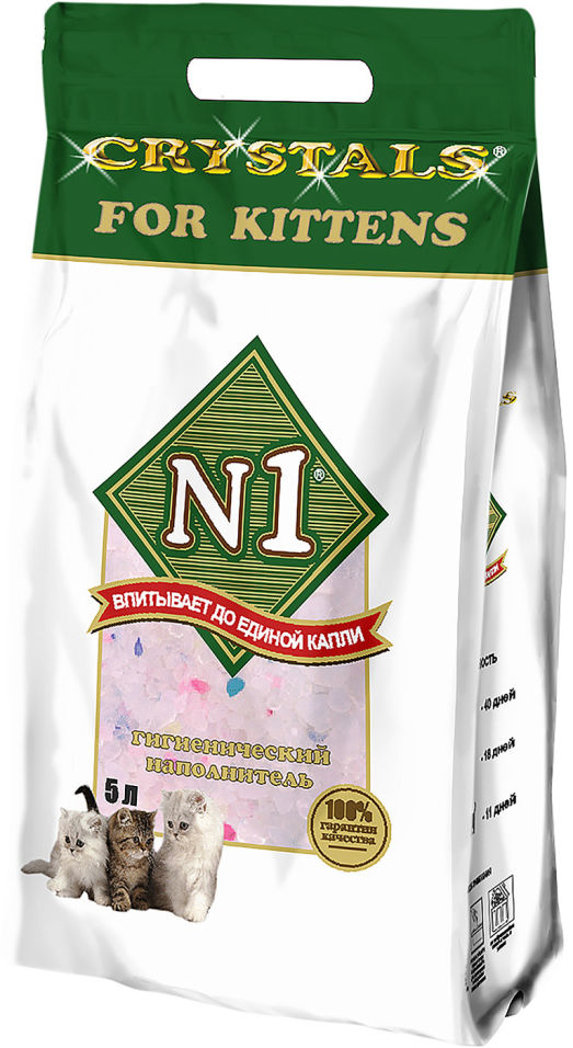 Наполнитель для кошачьего туалета №1 Crystals for kittens 5л Наполнитель для кошачьего туалета №1 Crystals for kittens 5л