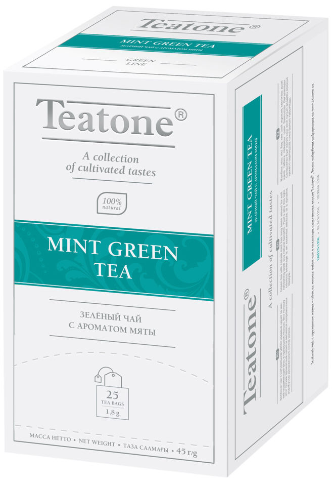 Чай зеленый Teatone с мятой 25 шт