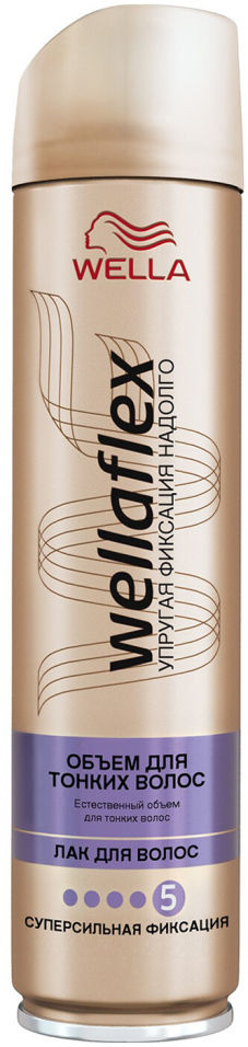Лак для волос Wellaflex Объем для тонких волос Суперсильная фиксация 250мл 300₽