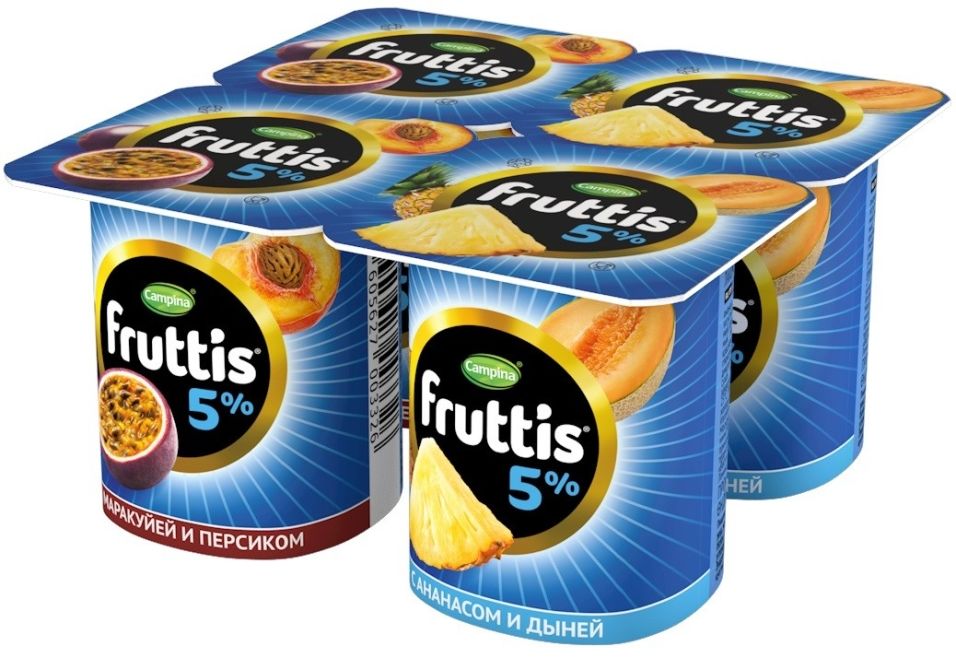 Отзывы о Продукте йогуртном Fruttis Персик-маракуйя Ананас-дыня 5% 4шт*115г Отзывы о Продукте йогуртном Fruttis Персик-маракуйя Ананас-дыня 5% 4шт*115г