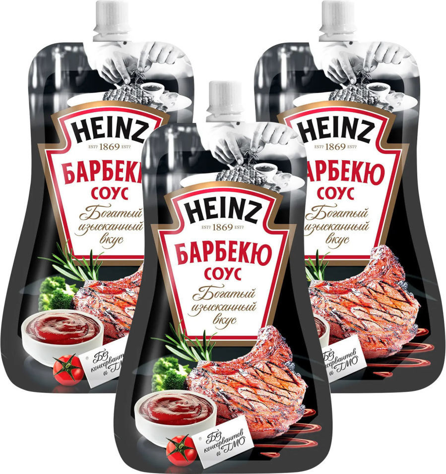 Соус Heinz Барбекю 230мл упаковка 3 шт 351₽