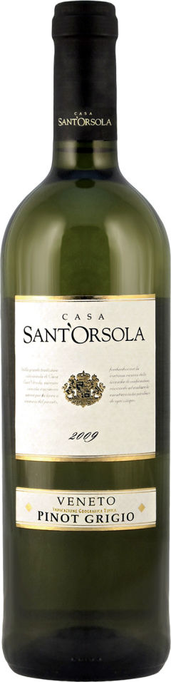 Вино Sant'Orsola Pinot Grigio белое сухое 11.5% 0.75л Вино Sant'Orsola Pinot Grigio белое сухое 11.5% 0.75л