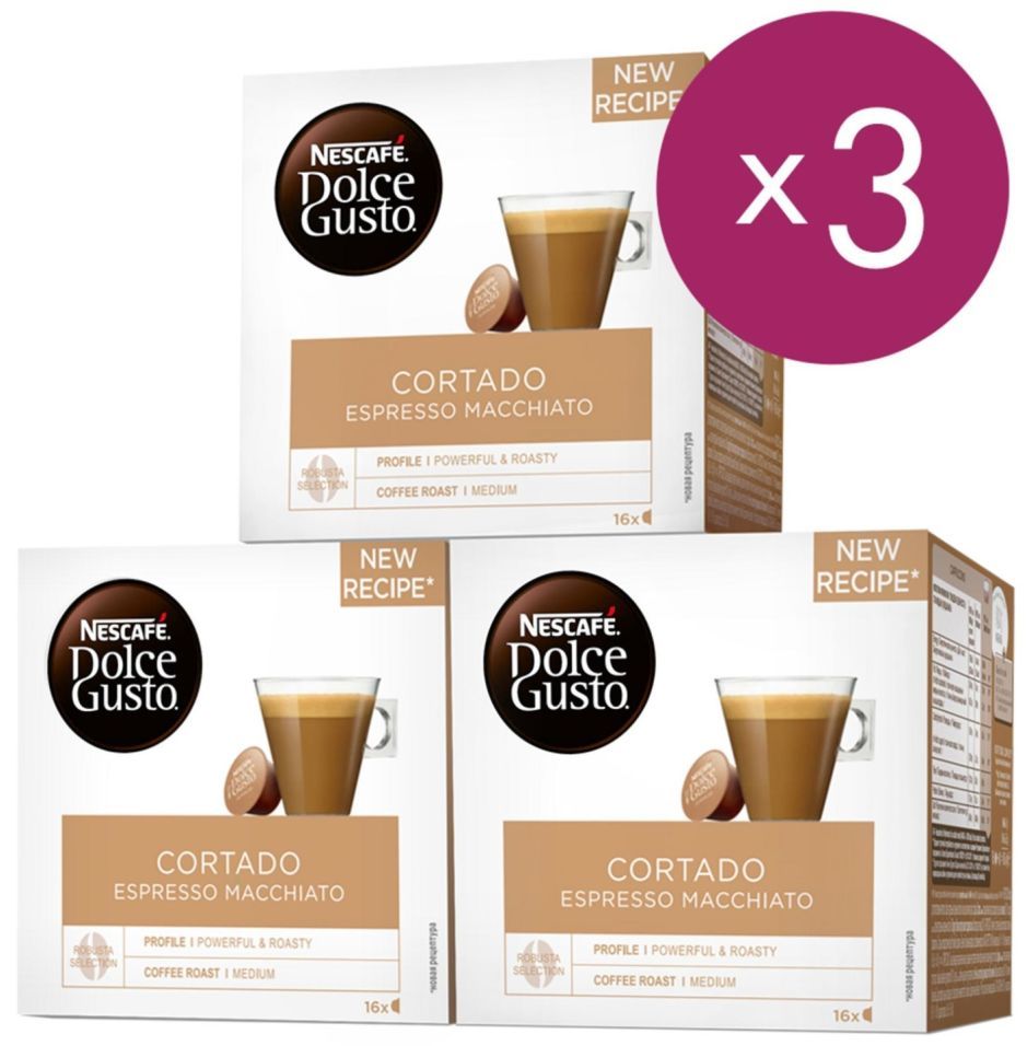 Кофе в капсулах Nescafe Dolce Gusto Cortado espresso macchiato 16шт (упаковка 3 шт.)