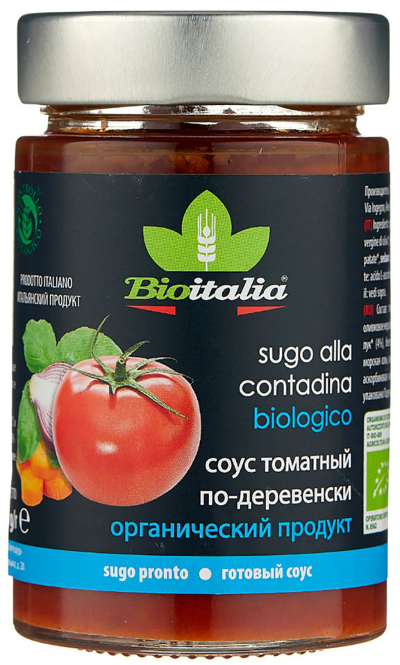Соус BioItalia Томатный по-деревенски 180г