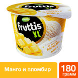 Йогурт Fruttis XL со вкусом пломбира и манго 4.3% 180г Йогурт Fruttis XL со вкусом пломбира и манго 4.3% 180г