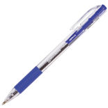 Ручка шариковая масляная автоматическая с грипом Brauberg Click синяя 0.5мм