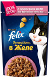Корм для кошек Felix Sensations с лососем в желе со вкусом трески 85г Корм для кошек Felix Sensations с лососем в желе со вкусом трески 85г