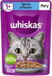 Корм для кошек Whiskas Рагу с треской и лососем 75г Корм для кошек Whiskas Рагу с треской и лососем 75г