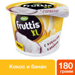 Йогурт Fruttis XL с кокосом и бананом 4.3% 180г Йогурт Fruttis XL с кокосом и бананом 4.3% 180г