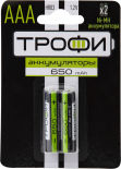 Аккумуляторы Трофи HR03-2BL 650mAh ААА 1.2В 2шт Аккумуляторы Трофи HR03-2BL 650mAh ААА 1.2В 2шт