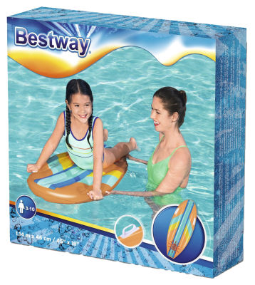 Доска надувная Bestway для плавания с ручками 114*46см