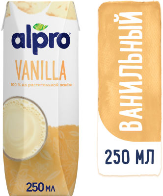 Напиток соевый Alpro Soya Ваниль без глютена 1.8% 250мл