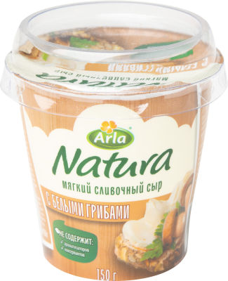 Сыр творожный Arla Natura Сливочный с белыми грибами 55% 150г