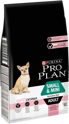 Сухой корм для собак Pro Plan Optiderma Small&Mini Adult Sensitive Skin для мелких пород для здоровья кожи и шерсти с лососем 7кг