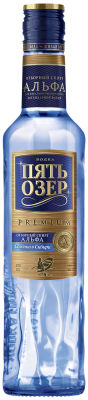 Водка Пять озер Премиум 40% 0.5л