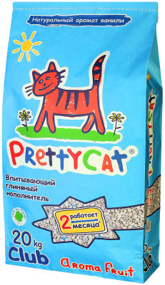 Наполнитель для кошачьего туалета PrettyCat Aroma Fruit впитывающий с део-кристаллами 20кг