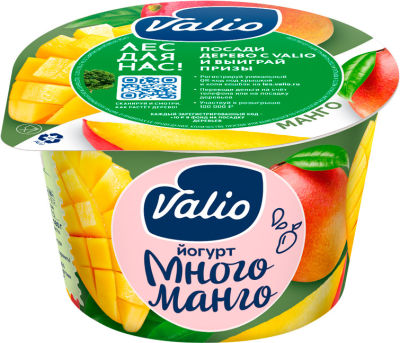 Йогурт Valio с манго 2.6% 180г