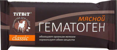 Лакомство для собак TiTBiT Classic Гематоген 35г