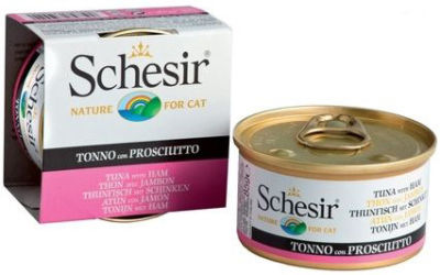 Корм для кошек Schesir Тунец и ветчина 85г